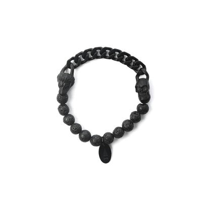 Gnome & Bow Lionskull Bracelet　(Matt Black)